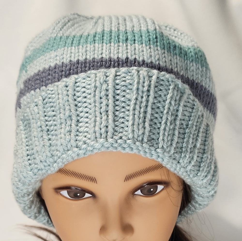 Stylish Light Blue Knitted Beanie, Unisex